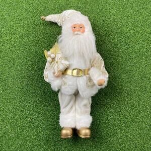 Vintage Northlight Gold and White Standing Santa Claus Christmas Figure